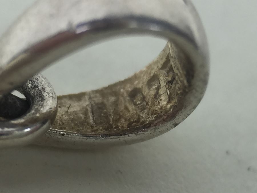 Vintage Sterling Silver Star Of David Pendant With Large Gemstone 8.3g [Photo 11]