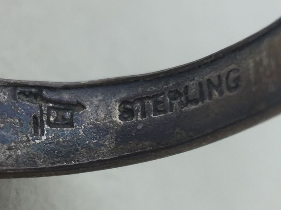 Vintage Sterling Silver Turquoise Ring Signed 3.7g [Photo 12]