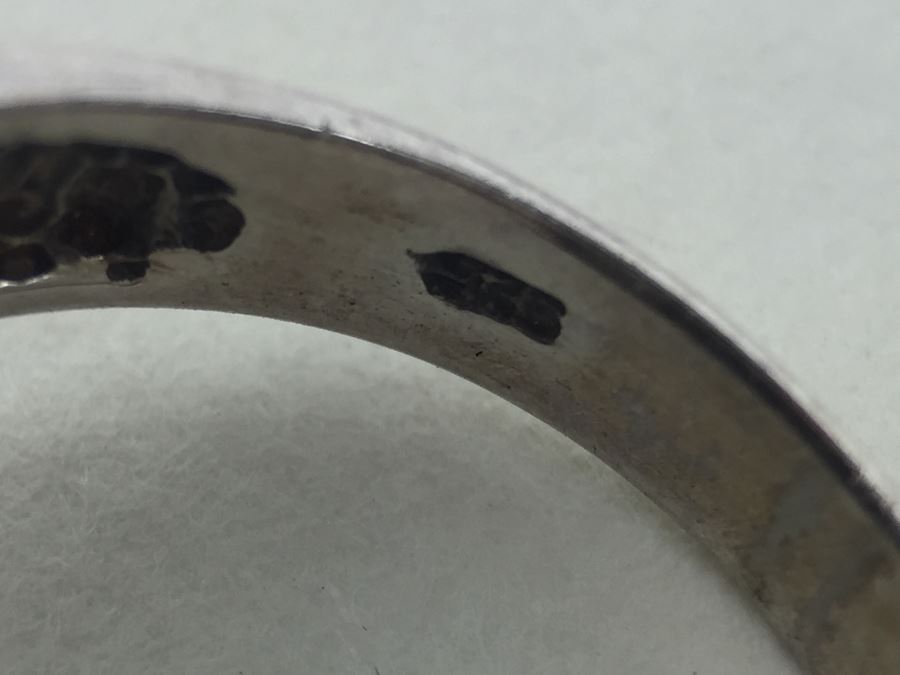 Sterling Silver Black Onyx Ring Signed J C 6.7g [Photo 9]