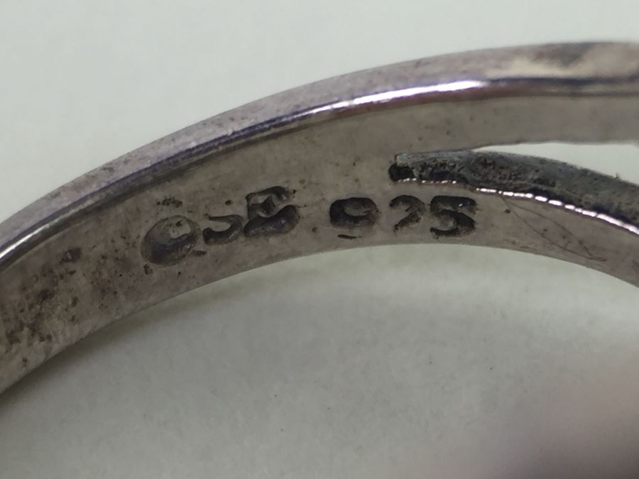 Vintage Sterling Silver Filigree Butterfly Ring Signed SE