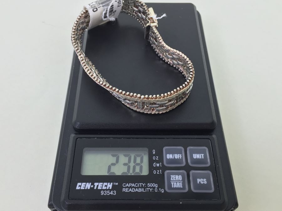 Sterling Silver Italian Bracelet 23.8g New With Tags [Photo 7]