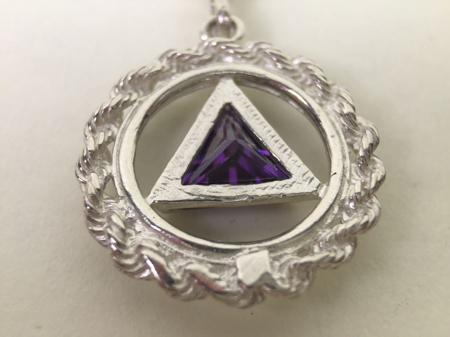 Sterling Silver Pendant With Amethyst 4.1g [Photo 7]