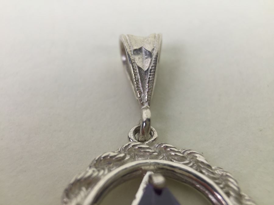 Sterling Silver Pendant With Amethyst 4.1g [Photo 6]