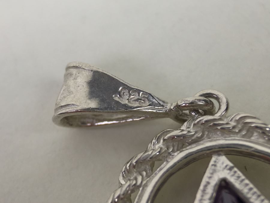 Sterling Silver Pendant With Amethyst 4.1g [Photo 8]