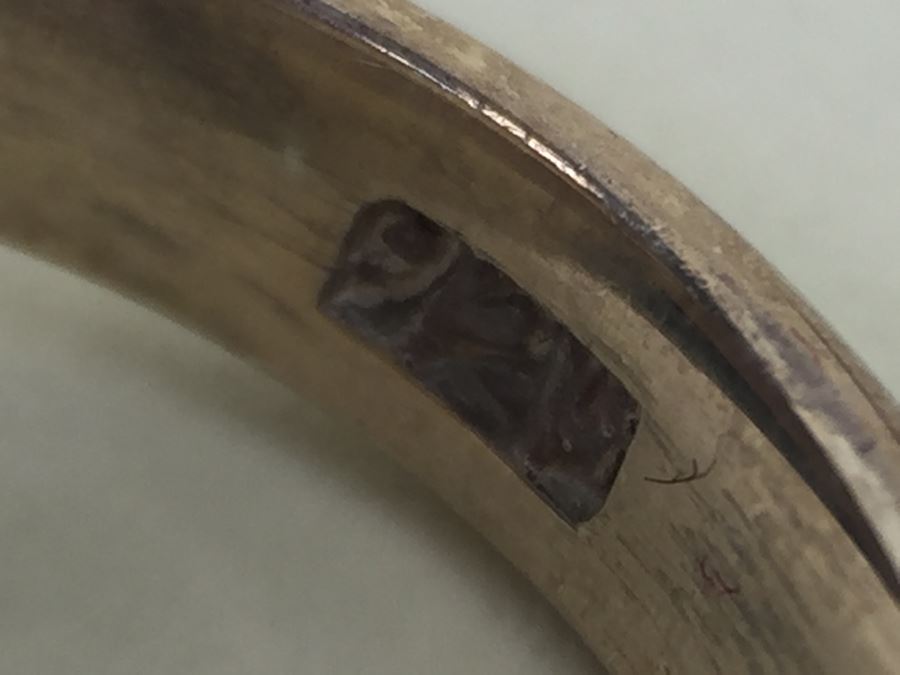 Large Stunning Sterling Silver Mother Of Pearl Ring Signed Sajen 9.3g [Photo 11]