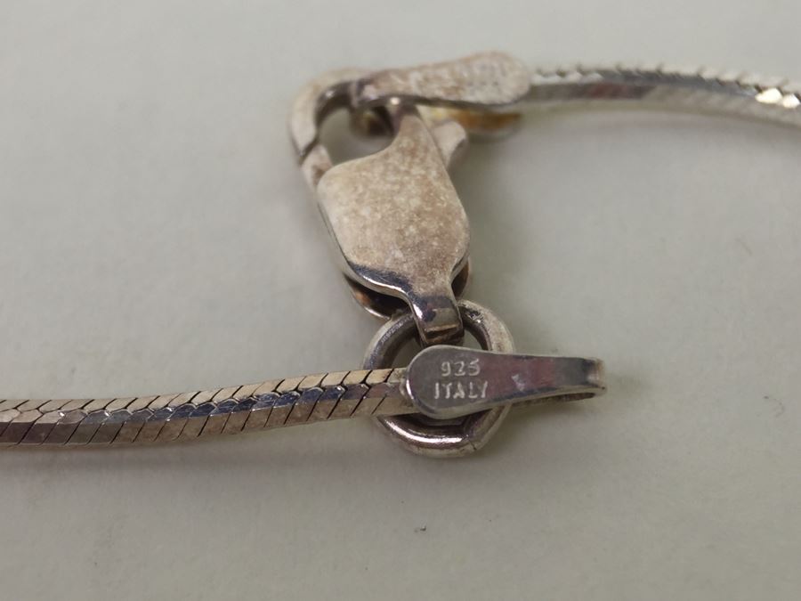 Sterling Silver Pendant Necklace, Ring And Matching Earrings With Amethyst 20.4g [Photo 17]