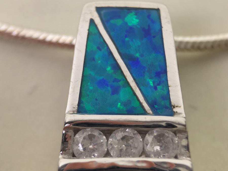 Sterling Silver Pendant Necklace, Ring And Matching Earrings With Amethyst 20.4g [Photo 11]