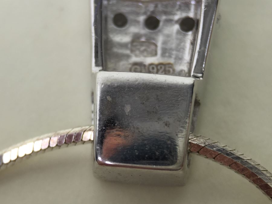 Sterling Silver Pendant Necklace, Ring And Matching Earrings With Amethyst 20.4g [Photo 16]