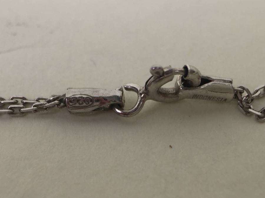 Sterling Silver Amethyst Pendant Chain With Matching Sterling Silver Amethyst  Ring 25.6g [Photo 25]