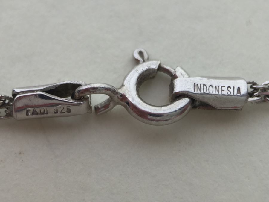 Sterling Silver Amethyst Pendant Chain With Matching Sterling Silver Amethyst  Ring 25.6g [Photo 26]