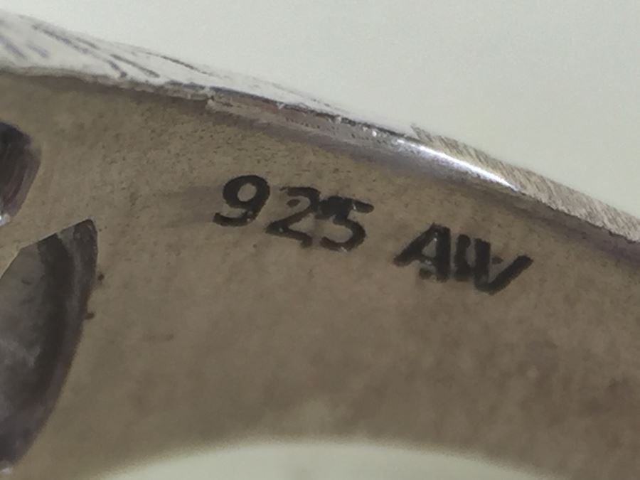 Sterling Silver Amethyst Pendant Chain With Matching Sterling Silver Amethyst  Ring 25.6g [Photo 20]