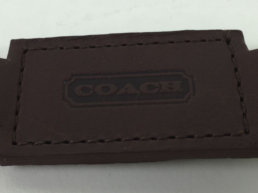 COACH Leather Keychain [Photo 2]