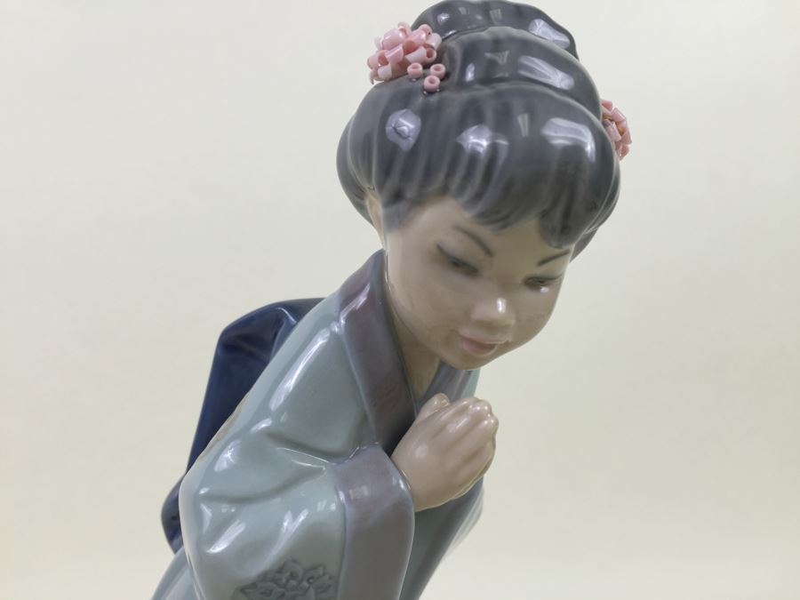 Rare Lladro Japanese Geisha Sayonara (4989) Figurine [Photo 13]