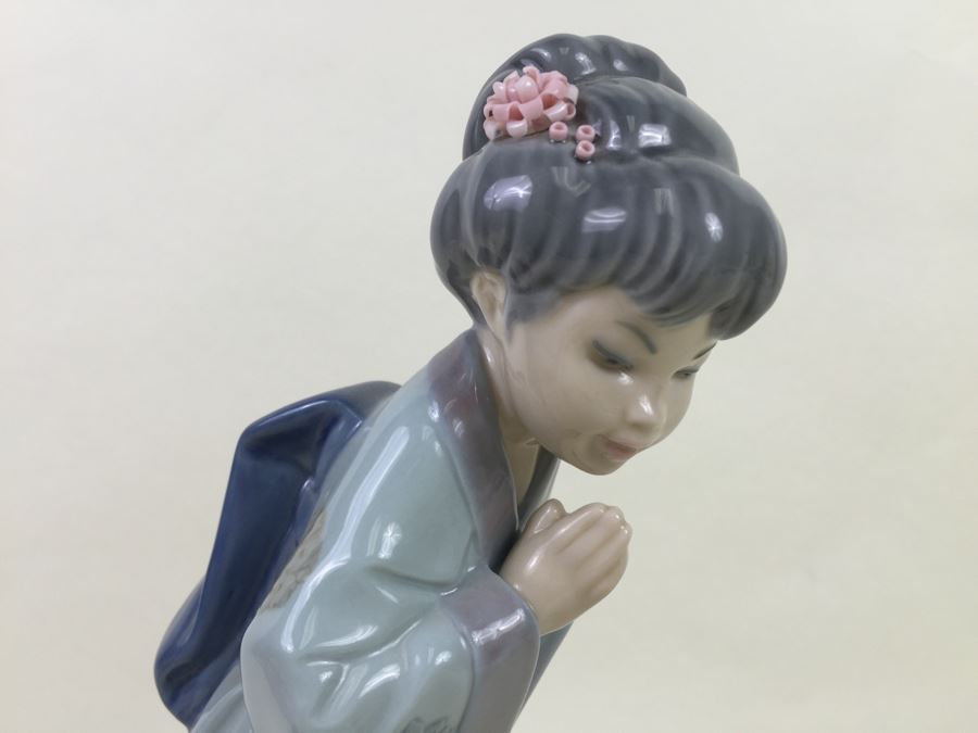 Rare Lladro Japanese Geisha Sayonara (4989) Figurine [Photo 6]