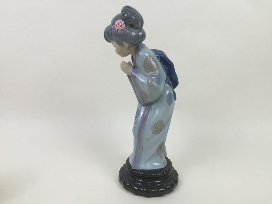 Rare Lladro Japanese Geisha Sayonara (4989) Figurine [Photo 9]