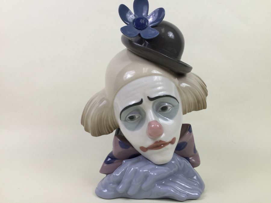 Retired Lladro Clown Bust 5130 Estimate $400 [Photo 4]