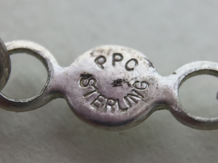 Vintage Sterling Silver Ball Bead Necklace Signed PPC 91.1g [Photo 8]