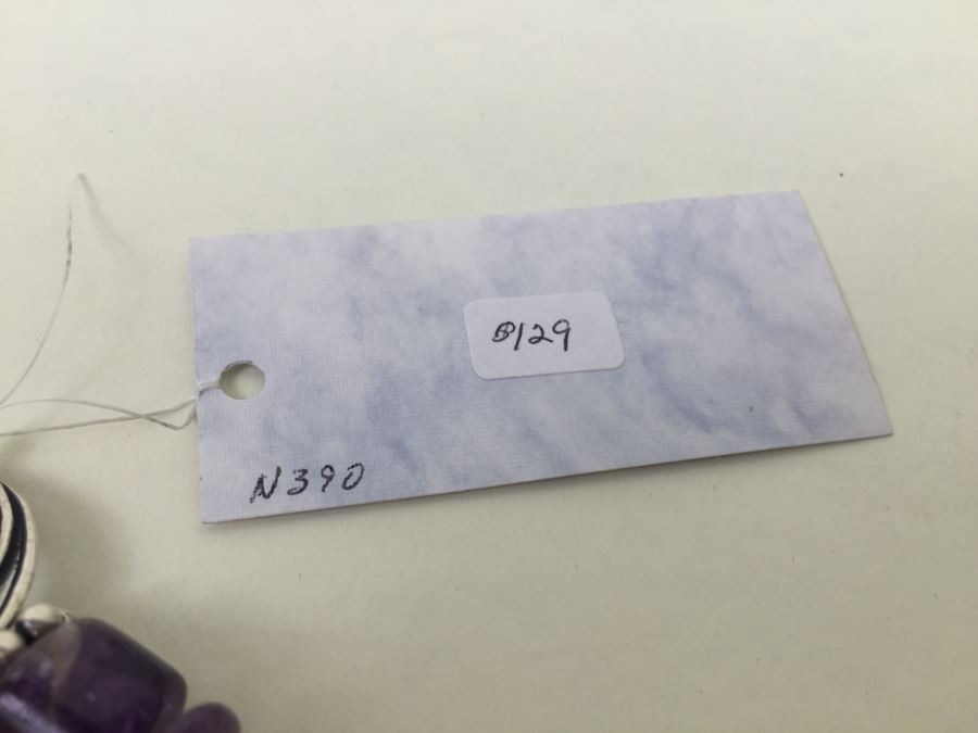 Lavender Amethyst Beads With Sterling Silver Spacers And Clasp 136.2g [Photo 13]