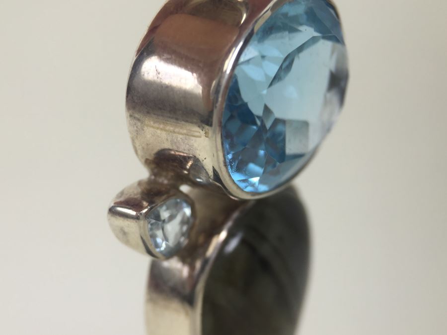 Large Sterling Silver Pendant With Multiple Gemstones Signed Starborn 27.1g [Photo 37]