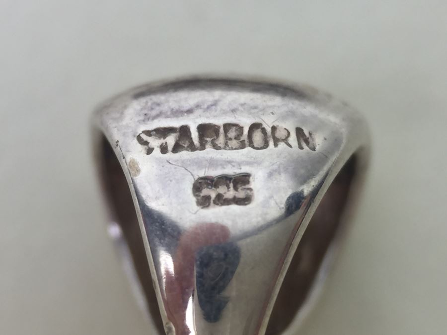 Large Sterling Silver Pendant With Multiple Gemstones Signed Starborn 27.1g [Photo 27]