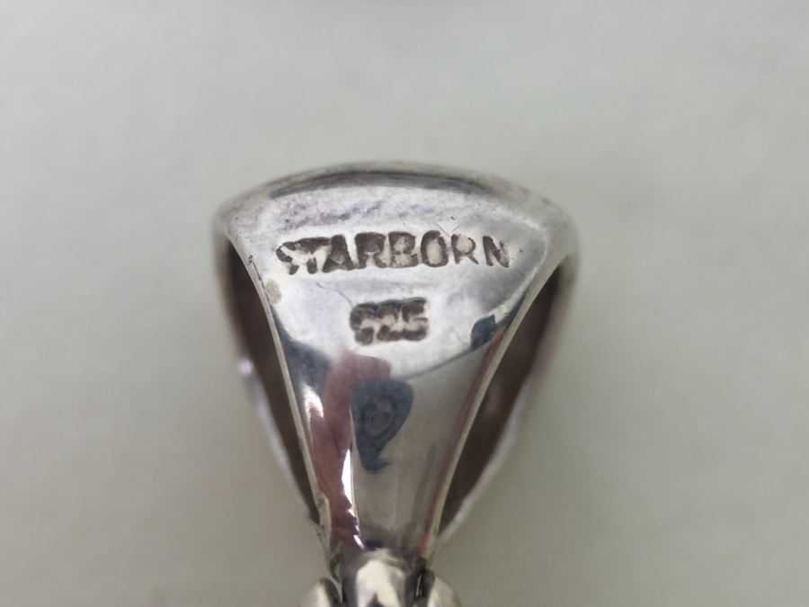 Large Sterling Silver Pendant With Multiple Gemstones Signed Starborn 27.1g [Photo 26]