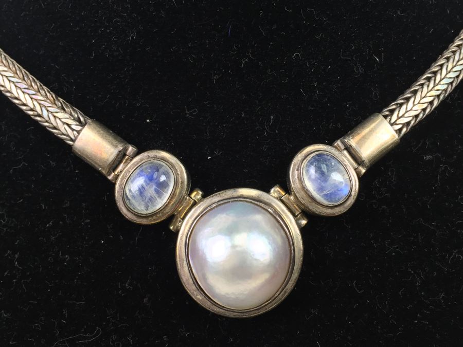 Stunning Heavy Sterling Silver Chain Necklace 66.8g [Photo 2]