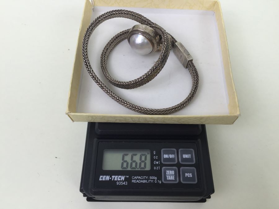 Stunning Heavy Sterling Silver Chain Necklace 66.8g [Photo 23]