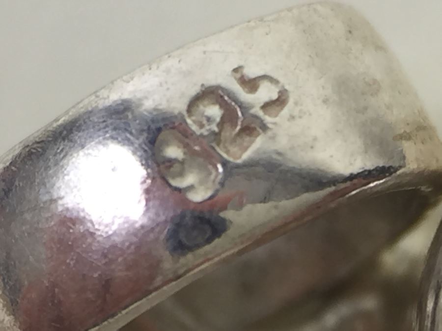 14K White Gold Chain With Sterling Silver Pendant With Large Gemstones 13.5g [Photo 20]