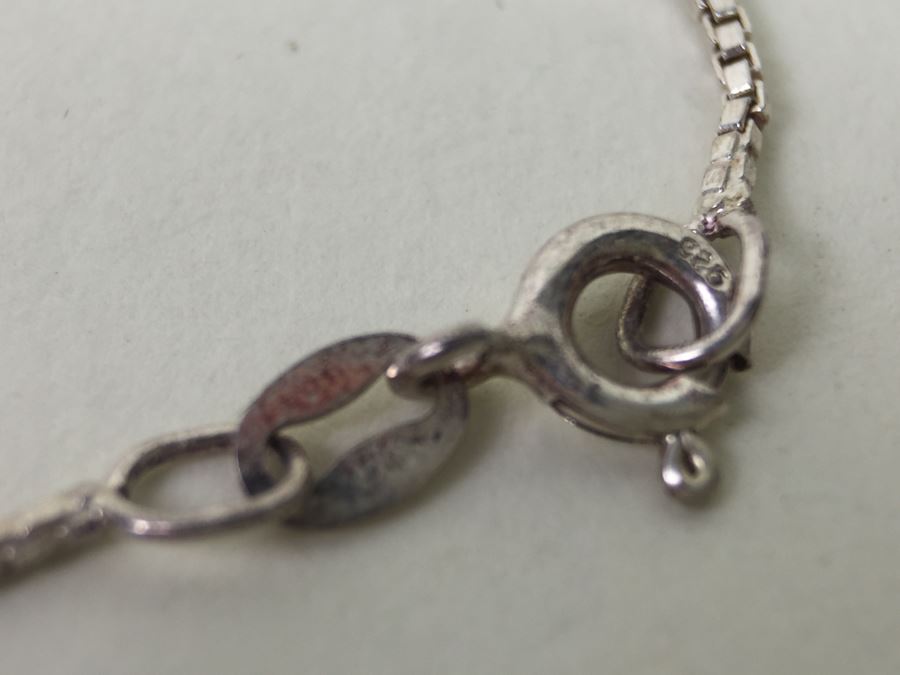 Vintage Navajo Ella Peter Sterling Silver Pendant With Sterling Silver Chain [Photo 12]