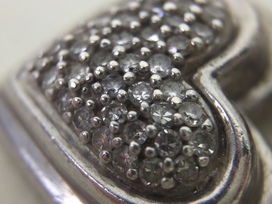 Chunky Sterling Silver Chain With Heart Pendant 45.5g Signed SJ [Photo 18]