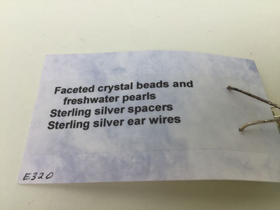 Freshwater Pearls With Turquoise Crystal Beads And Sterling Silver Spacers And Clasp [Photo 11]