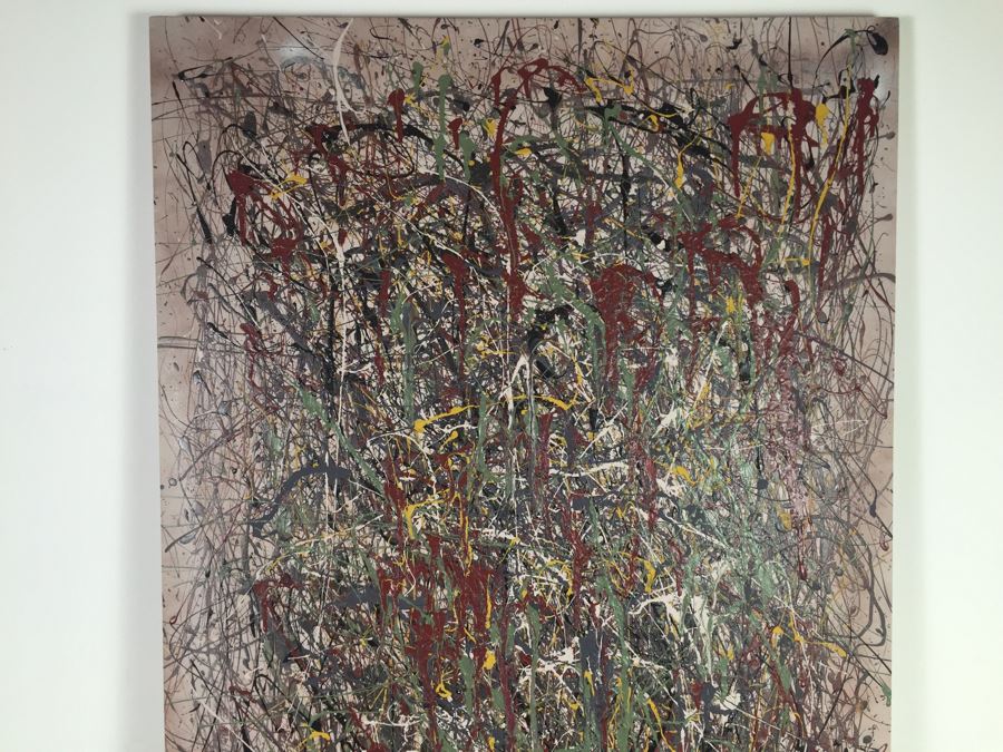 One Of A Kind Karen Dugan Painted Door Drip Paint In Style Of Jackson Pollock [Photo 5]