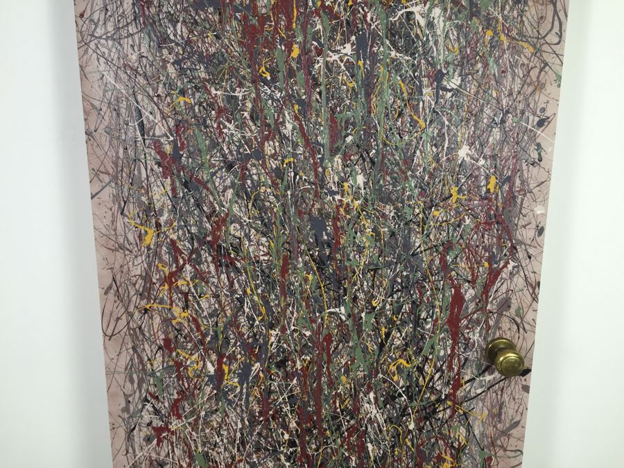 One Of A Kind Karen Dugan Painted Door Drip Paint In Style Of Jackson Pollock [Photo 2]