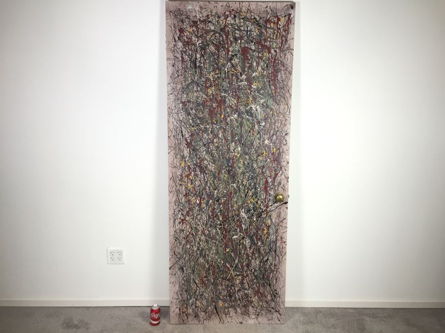 One Of A Kind Karen Dugan Painted Door Drip Paint In Style Of Jackson Pollock [Photo 4]