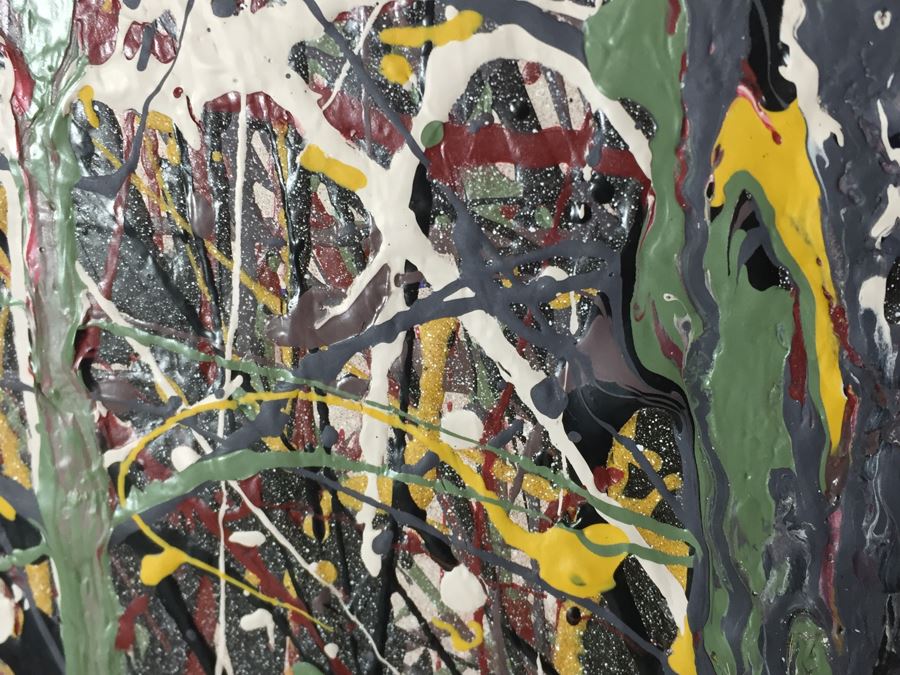 One Of A Kind Karen Dugan Painted Door Drip Paint In Style Of Jackson Pollock [Photo 9]