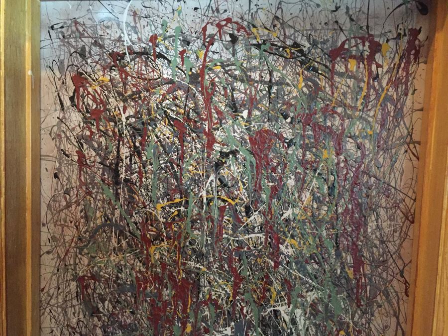 One Of A Kind Karen Dugan Painted Door Drip Paint In Style Of Jackson Pollock [Photo 15]