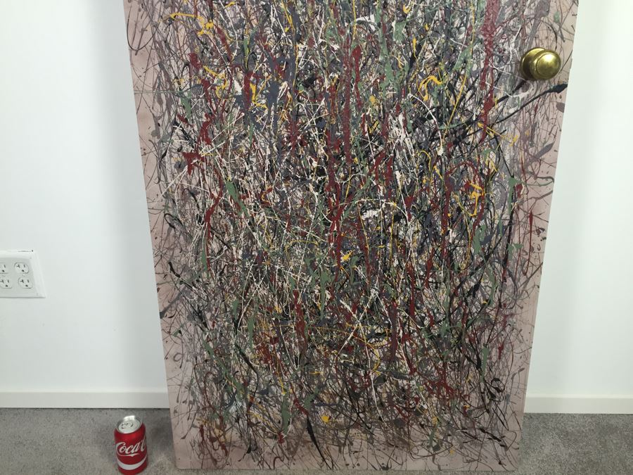 One Of A Kind Karen Dugan Painted Door Drip Paint In Style Of Jackson Pollock [Photo 6]