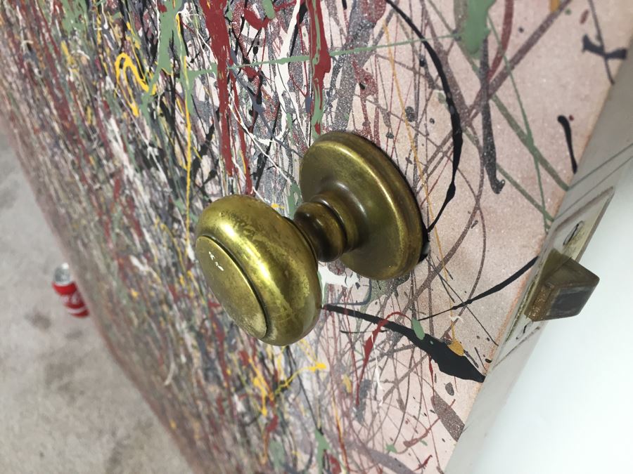 One Of A Kind Karen Dugan Painted Door Drip Paint In Style Of Jackson Pollock [Photo 7]