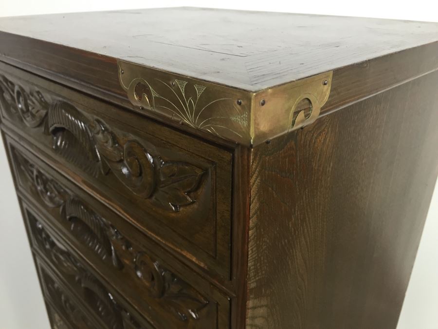 Vintage Korean Silverware Chest Cabinet With Lock And Key [Photo 15]