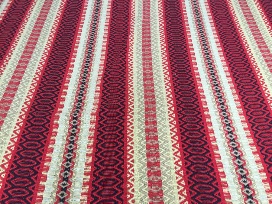 Stunning Vintage Blanket With Reds Blacks And Yellows 8' 7' X 6' 4' [Photo 5]