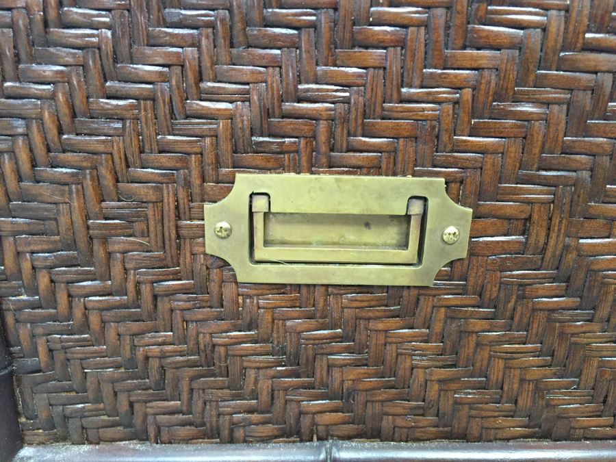 Pair Of Ralph Lauren Hollywood Regency Side Tables With Drawer Bamboo Motif [Photo 16]