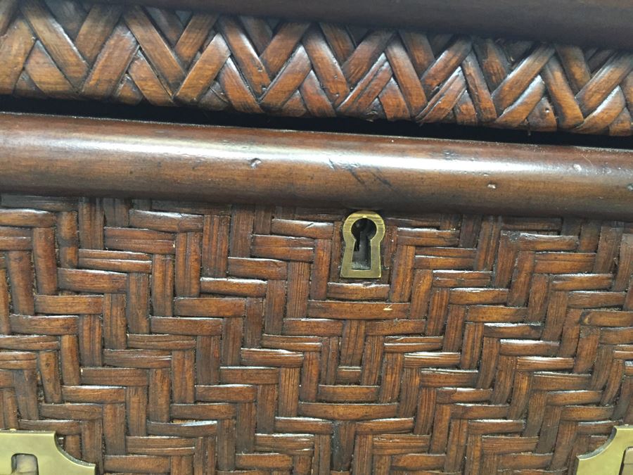 Pair Of Ralph Lauren Hollywood Regency Side Tables With Drawer Bamboo Motif [Photo 17]