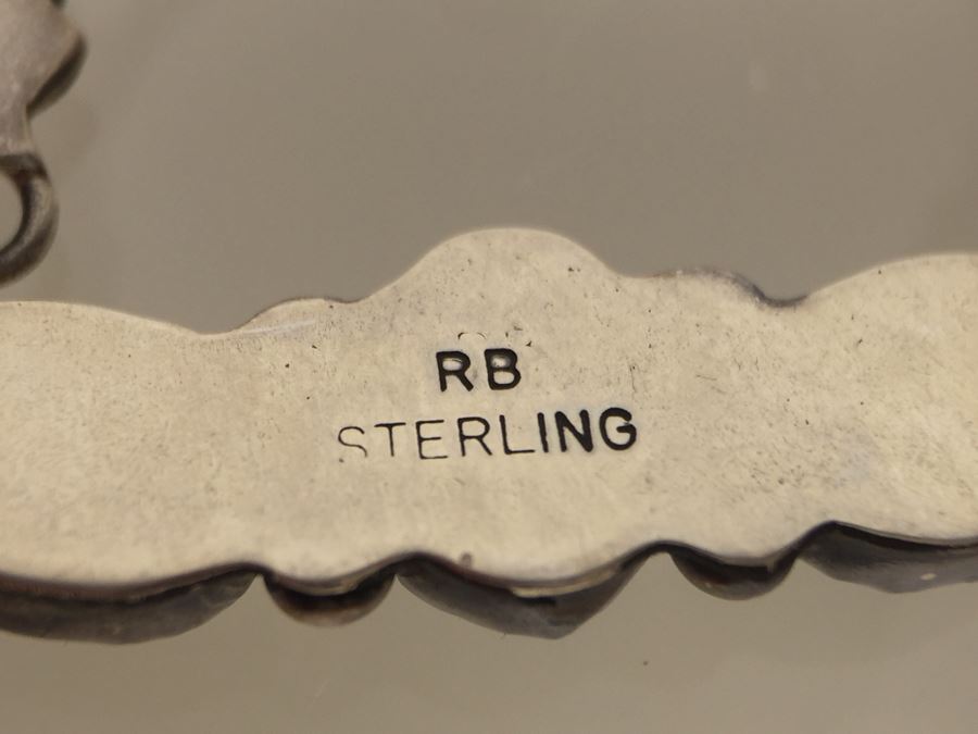 Sterling Silver And Black Onyx Necklace 6.4g Signed RB Sterling - *JUST ADDED* [Photo 3]