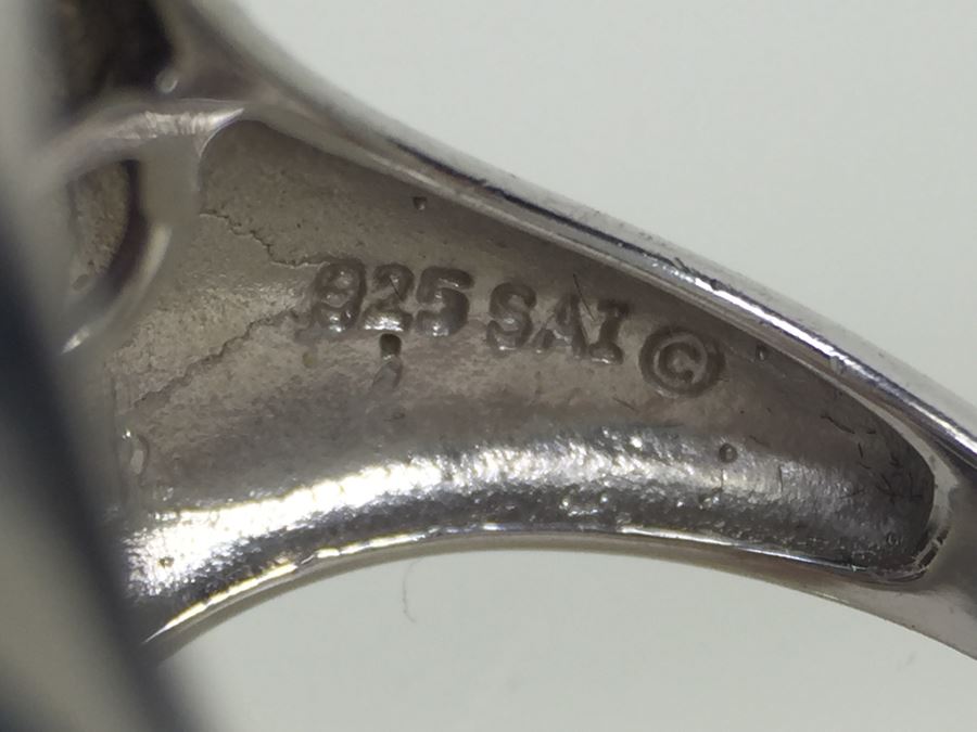 Sterling Silver Purple Amethyst Ring 8.1g Signed 925 SAI *JUST ADDED* [Photo 11]