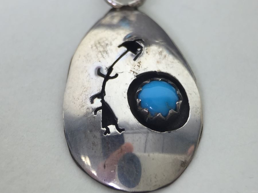 Sterling Silver V. Wilson Turquoise Navajo Earrings 4.1g *JUST ADDED* [Photo 2]