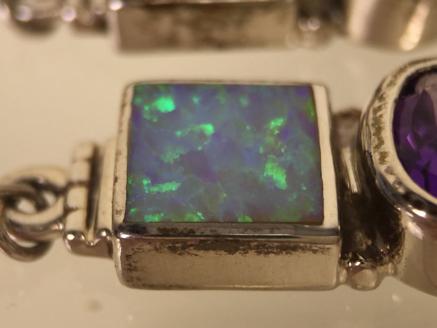 Navajo Sterling Silver Earrings OPL/CHT/SUG 9.6g *JUST ADDED* [Photo 14]