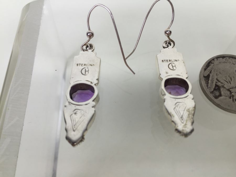 Navajo Sterling Silver Earrings OPL/CHT/SUG 9.6g *JUST ADDED* [Photo 6]