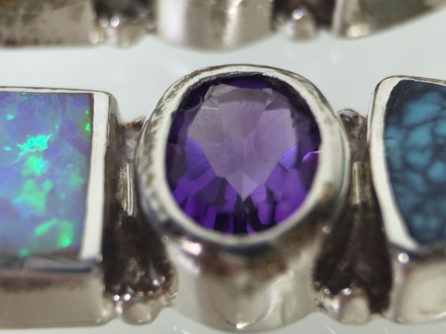 Navajo Sterling Silver Earrings OPL/CHT/SUG 9.6g *JUST ADDED* [Photo 13]