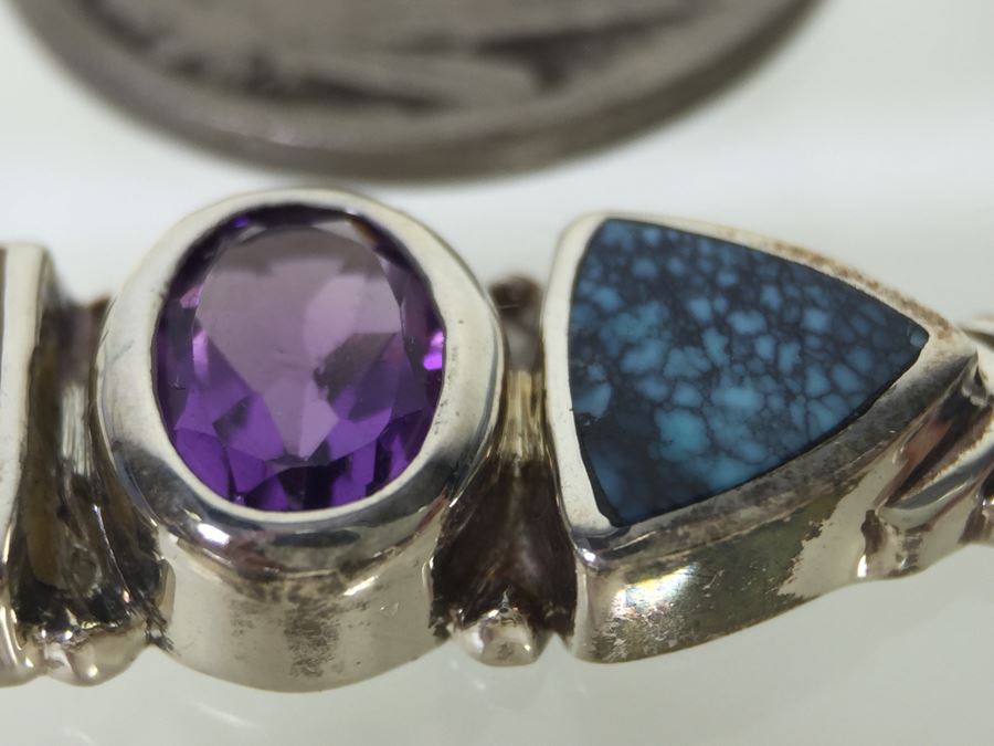 Navajo Sterling Silver Earrings OPL/CHT/SUG 9.6g *JUST ADDED* [Photo 16]