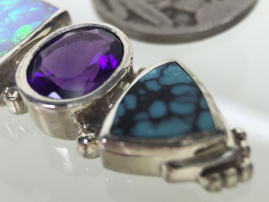 Navajo Sterling Silver Necklace OPL/CHT/SUG 14g *JUST ADDED* [Photo 11]